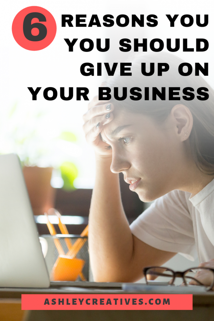 Woman frustrated and ready to give up on business.